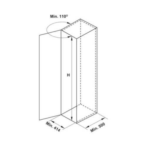 Thiết kế của Tủ cao 6 tầng DOLCE Cucina 548.65.052 Inox 304
