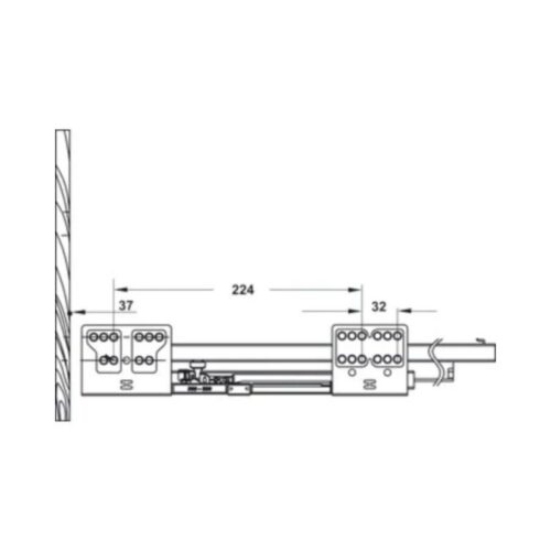 Ray hộp Hafele 552.03.085 Inner Alto âm giảm chần H84xD500mm xám đậm(1)