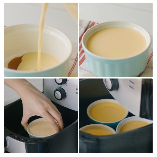Cách làm bánh flan bằng nồi chiên không dầu