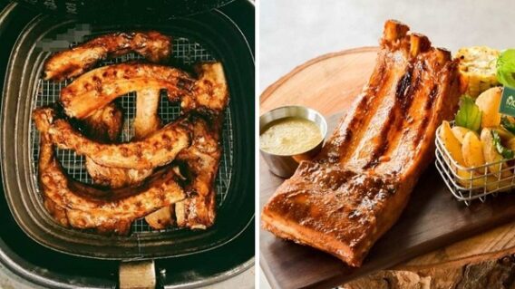 Sườn nướng bằng nồi chiên không dầu