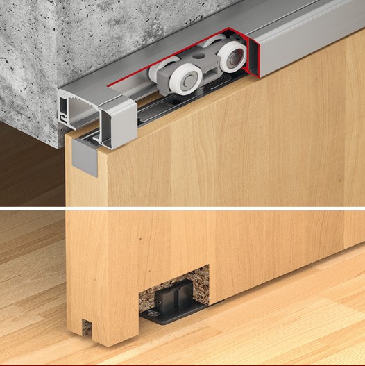 Phụ kiện cửa trượt gỗ Häfele