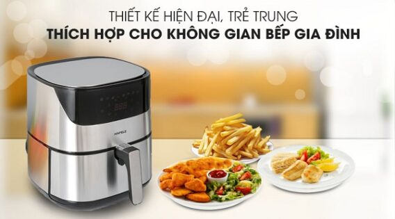thiết kế hiện đại, trẻ trung của nồi chiên không dầu Häfele