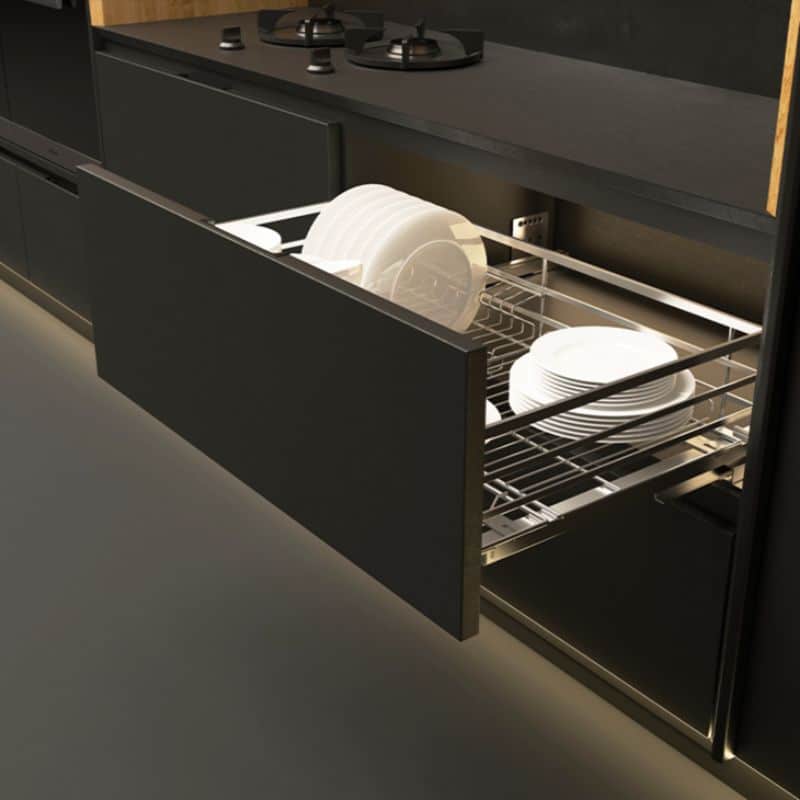 Ảnh thực tế bộ rổ bát đĩa Hafele 549.08.014 900mm Ảnh thực tế bộ rổ bát đĩa Hafele 549.08.014 900mm