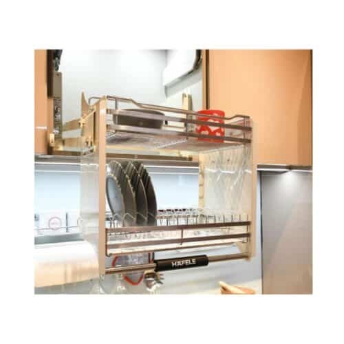 Ảnh thực tế bộ rổ bát đĩa Hafele Lento 504.76.009 600mm