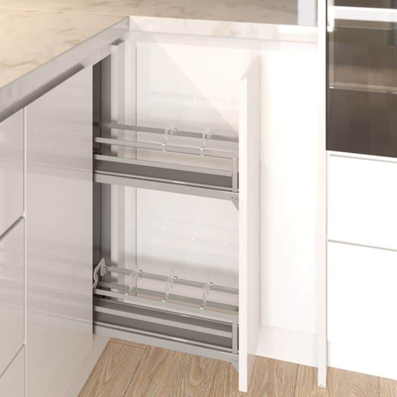 Ảnh thực tế bộ rổ gia vị Hafele Omero 549.20.890 150mm (trái) Ảnh thực tế bộ rổ gia vị Hafele Omero 549.20.890 150mm (trái)