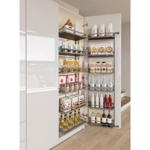 Ảnh thực tế bộ rổ Hafele Kara Swing 548.65.842 6 tầng 450mm