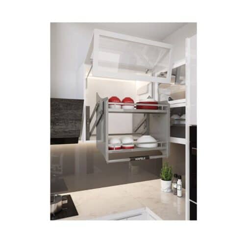 Ảnh thực tế bộ rổ nâng hạ Hafele Oria 504.76.704 600mm