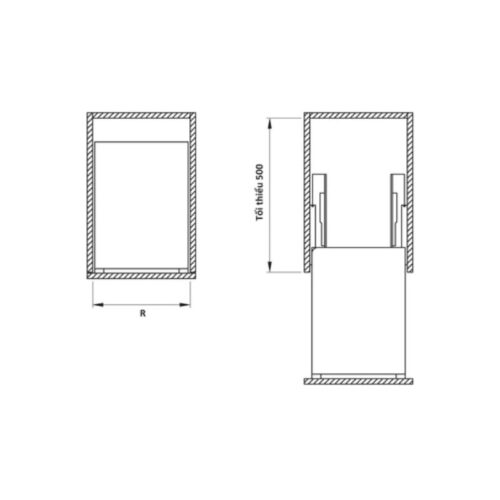 Bộ rổ gia vị, dao thớt Hafele Sonata 549.20.020 400mm