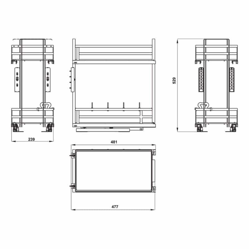 Kích thước bộ rổ gia vị Hafele Omero 549.20.823 300mm Kích thước bộ rổ gia vị Hafele Omero 549.20.823 300mm