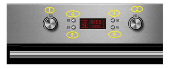 Bảng điều khiển của Lò nướng Hafele HO-4KT70A