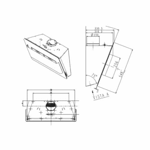 Thiết kế của Máy hút mùi gắn tường Hafele HH-WVG80D