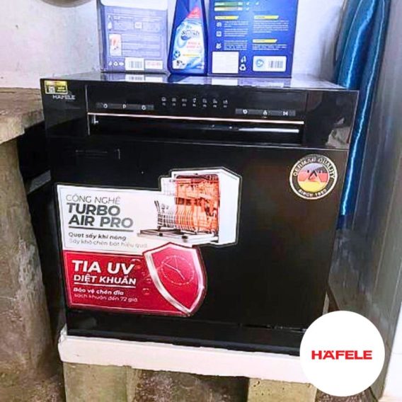 Hình ảnh thực tế máy rửa chén bát HDW-T5551B Hafele 538.21.340