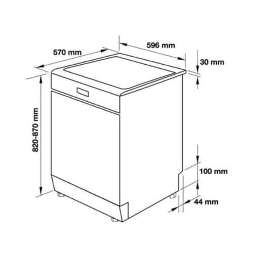 Máy rửa chén bát độc lập Hafele HDW F60C 533.23.200 6 Kích thước Ảnh thực tế Khay rửa Hình ảnh Máy Rửa Chén HDW-F60C Hafele 533.23.200