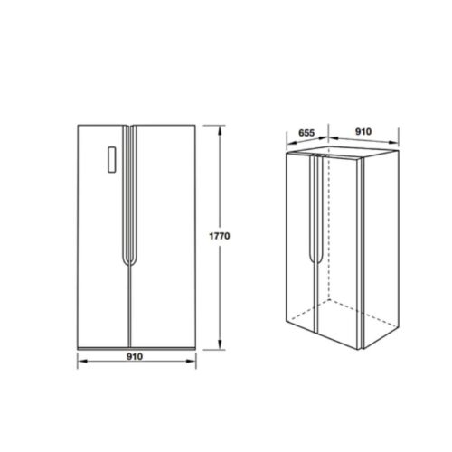 Kích thước tủ lạnh Hafele 534.14.021