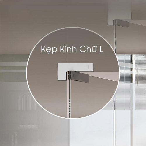 Kẹp kính chữ L inox mờ Hafele 981.50.040 3 Ảnh Kẹp kính chữ L inox mờ Hafele 981.50.040