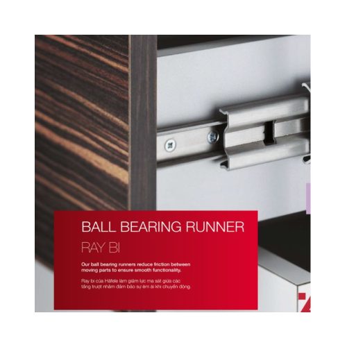 Ảnh thực tế của ray bi nhấn mở 350mm Hafele 494.02.082