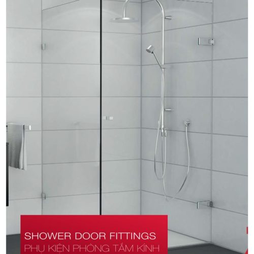 Ảnh thực tế kẹp kính 90º phòng tắm kính Hafele 981.77.916