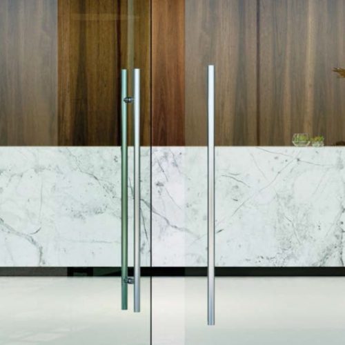 Ảnh thực tế tay nắm kéo chữ H dài 400 mm Hafele 903.01.801