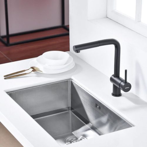 Ảnh thực tế vòi rửa bát nóng lạnh Hafele HT21-GH1P254 577.55.390 có dây rút