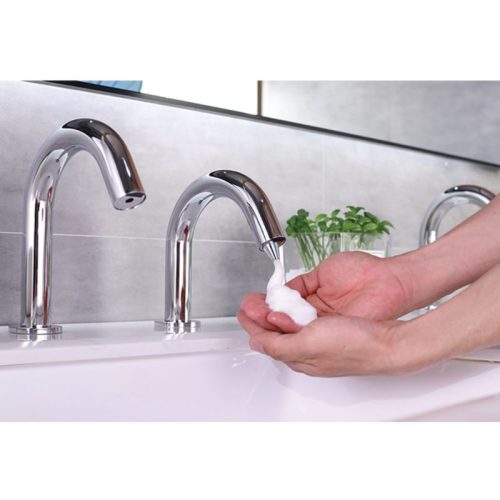 Ảnh thực tế vòi xịt xà bông cảm ứng đặt bàn H70 Hafele 589.64.030