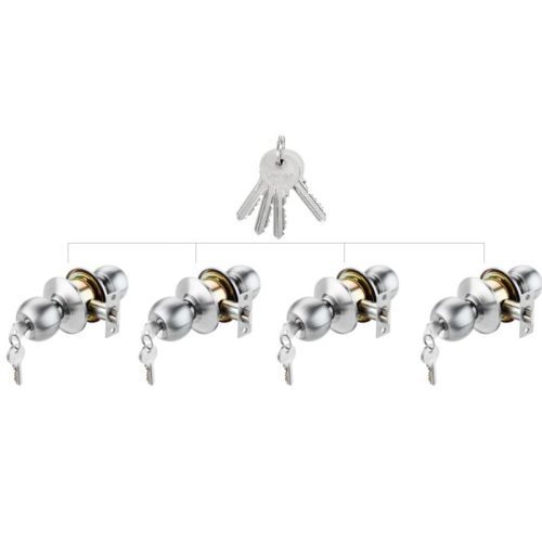 Bộ khóa 4 ổ khóa tròn và chìa chủ Hafele 489.93.253