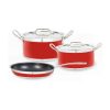 Bộ nồi chảo Hafele 531.08.042 màu đỏ 2 Bộ nồi chảo Hafele 531.08.042 màu đỏ