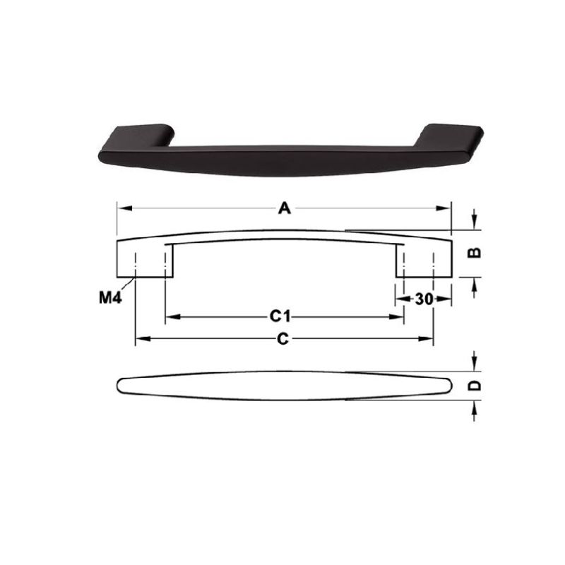 Hình ảnh tay nắm tủ 180mm H1350 Hafele 110.34.336 Hình ảnh tay nắm tủ 180mm H1350 Hafele 110.34.336