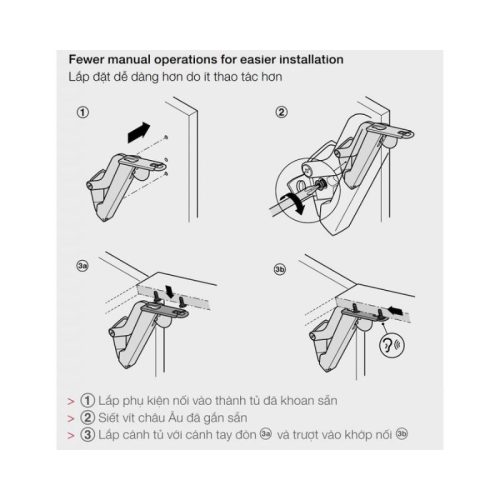 Tay nâng Hafele Free Space 1.11 D 493.05.922 5 Hướng dẫn lắp đặt của tay nâng Hafele Free Space 1.11 D 493.05.922