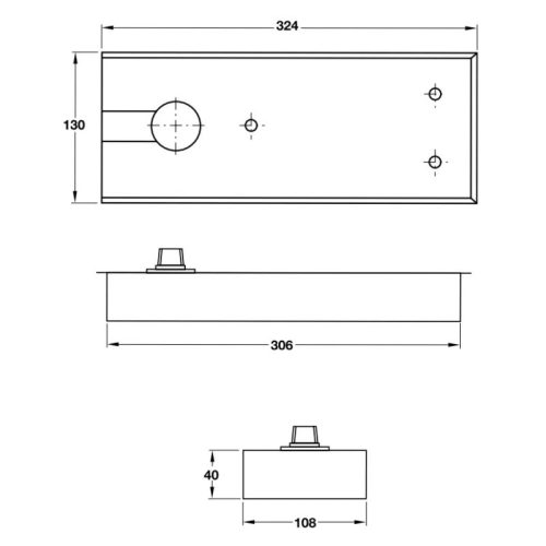 Kích thước bản lề sàn EN-3 Häfele DIY 499.30.114