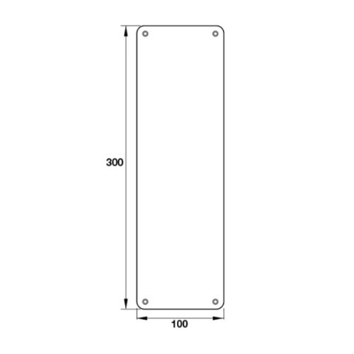 Kích thước bảng đẩy cửa push Hafele 987.11.340