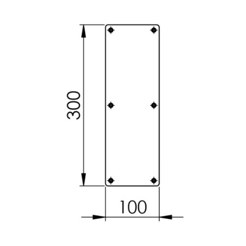 Kích thước bảng đẩy cửa Hafele 714.19.600