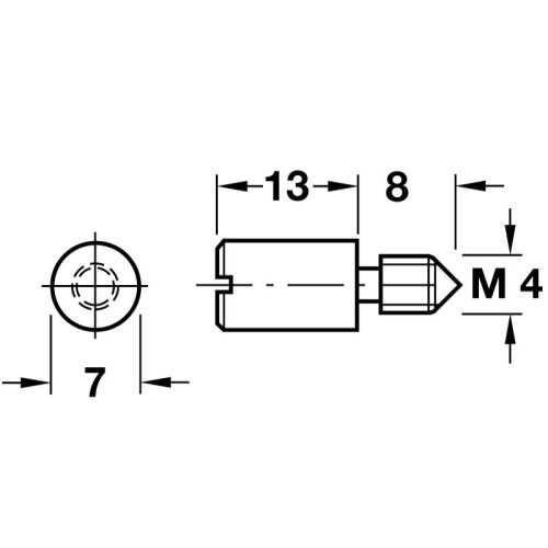 Bas đỡ kệ M4 Hafele 282.39.705 3 Kích thước bas đỡ kệ M4 Hafele 282.39.705