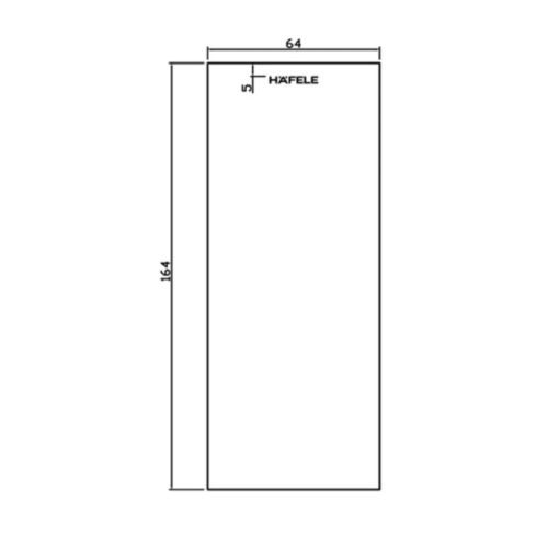 Kích thước bas hộp cho cửa mở xoay mở trái Hafele 981.59.090