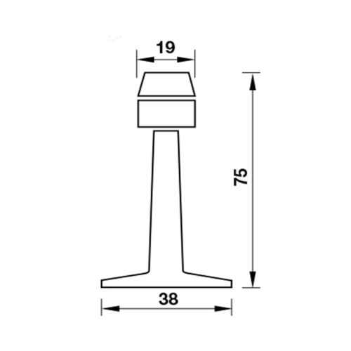 Kích thước chặn cửa gắn tường 65mm Hafele DIY 489.70.204