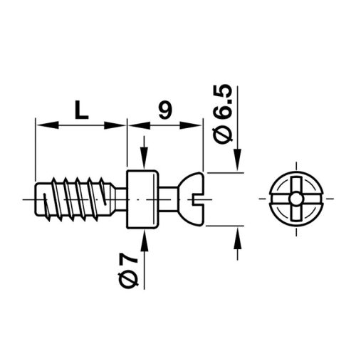 Kích thước chốt nối Rafix S20 11mm Hafele 263.20.847