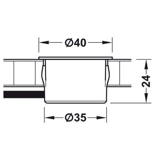 Cổng sạc USB 12V Hafele 833.73.751 4 Kích thước cổng sạc USB 12V Hafele 833.73.751