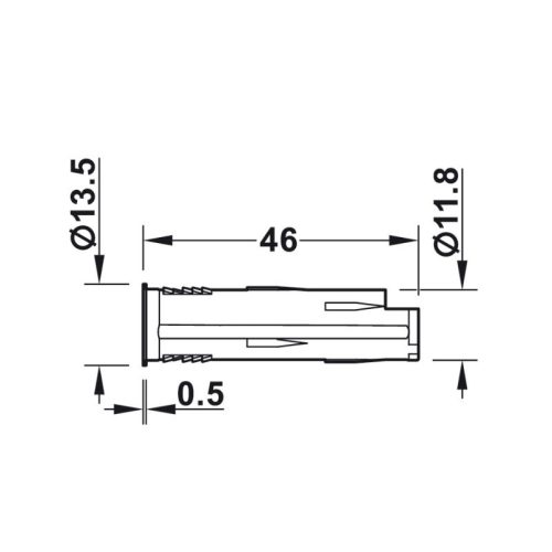 Công tắc bật/tắt không chạm Hafele 833.89.127 3 Kích thước công tắc bật/tắt không chạm Hafele 833.89.127
