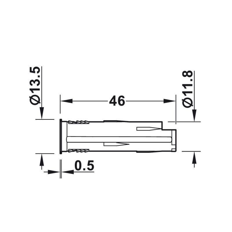 Kích thước công tắc bật/tắt không chạm Hafele 833.89.127 Kích thước công tắc bật/tắt không chạm Hafele 833.89.127