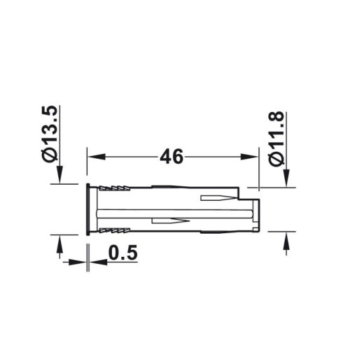 Kích thước công tắc cảm biến cửa Hafele 833.89.128