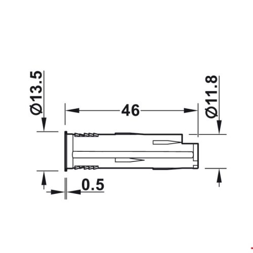 Kích thước công tắc cảm biến tắt/mở không chạm Hafele 833.89.126
