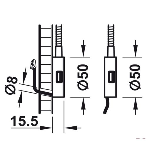 Kích thước đèn Led chiếu 2034 lắp nổi 12V Hafele 833.74.097