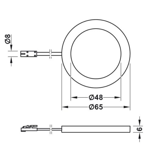 Đèn Led chiếu 3035 lắp nổi 24V Hafele 833.77.191 4 Kích thước đèn Led chiếu 3035 lắp nổi 24V Hafele 833.77.191