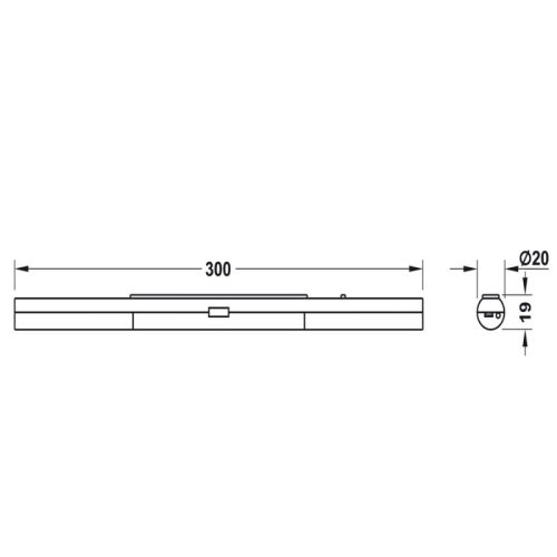 Kích thước đèn Led cho hộc kéo dùng pin Hafele 833.87.020