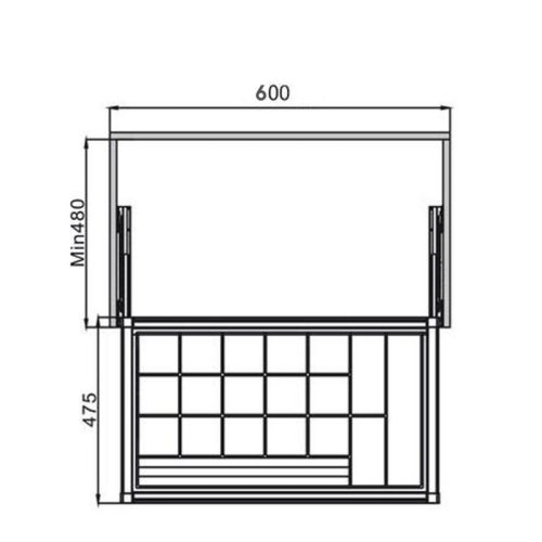 Kích thước khay đựng trang sức 600mm Hafele 807.95.101