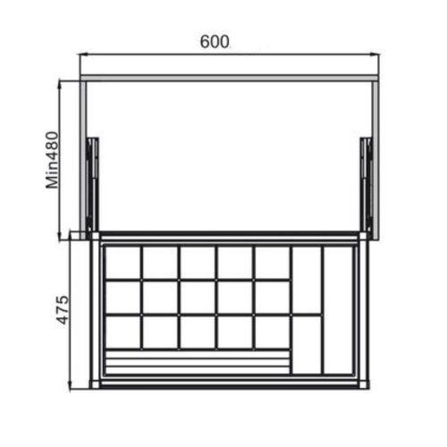 Kích thuốc khay đựng trang sức 600mm Hafele 807.95.801