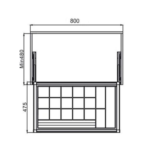Kích thước khay đựng trang sức 800mm Hafele 807.95.103