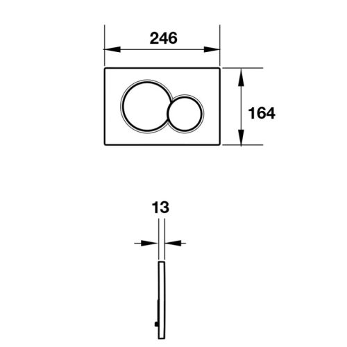 Kích thước nút nhấn xả bồn cầu Sigma01 Geberit 588.53.503