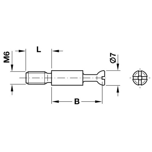 Kích thước ốc liên kết Ixconnect Minifix 15 ván dày 12mm Hafele 262.27.941