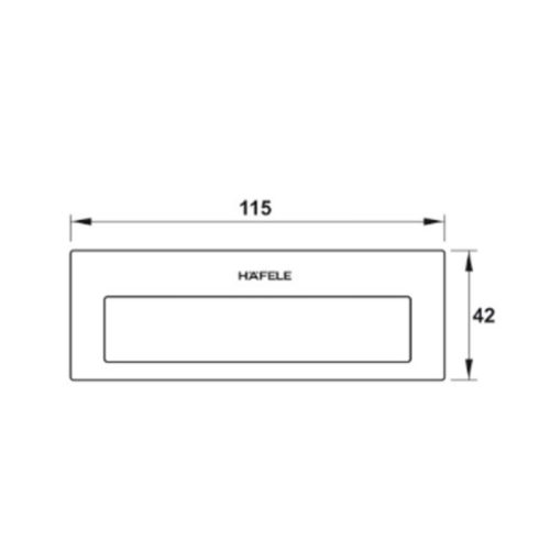 Kích thước tay nắm âm Hafele 489.72.140