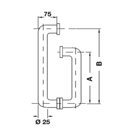 Kích thước tay nắm phòng tắm kính CC275X425MM Häfele DIY 499.68.040